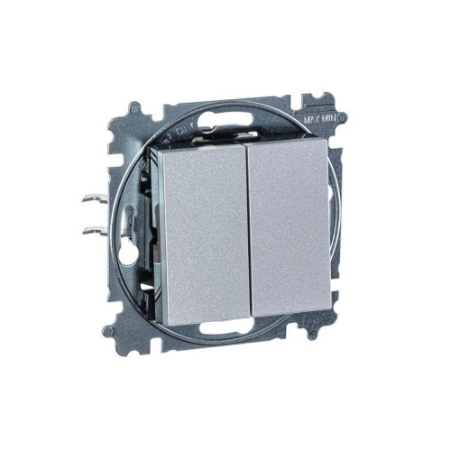 Переключатель 2-кл. СП Levit IP20 серебр./дым. черн. ABB 2CHH595245A6070 Переключатель 2-кл. СП Levit IP20 серебр./дым. черн. ABB 2CHH595245A6070