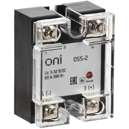 Реле твердотельное OSS-2 60А 380В AC 3-32В DC ONI