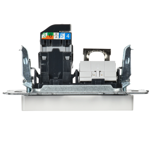 BRITE Розетка двойная RJ11+RJ45 кат.5E РК/Т12-БрБ белый IEK BRITE Розетка двойная RJ11+RJ45 кат.5E РК/Т12-БрБ белый IEK