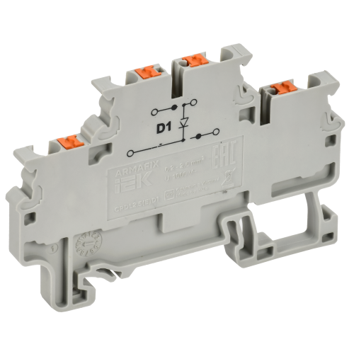 ARMAFIX Колодка клеммная CPDL2.5(E)D1 2х-уровневая с встроенным диодом IEK
