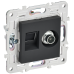 SKANDY Розетка двойная TV+RJ45 кат.6 SK-A15G графит IEK