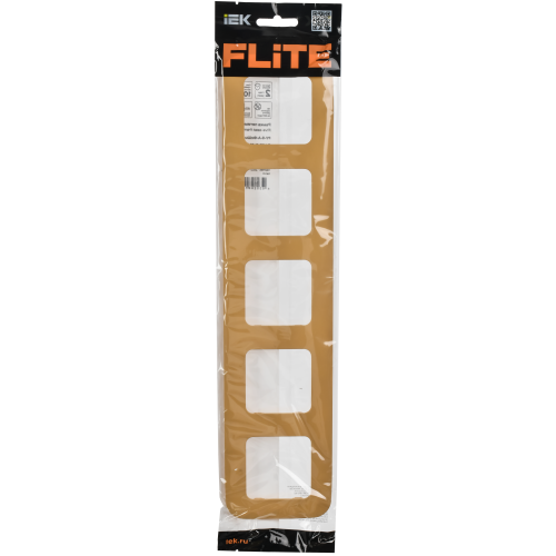 FLITE Рамка 5-местная РУ-5-А-ФлШм шамуа IEK FLITE Рамка 5-местная РУ-5-А-ФлШм шамуа IEK