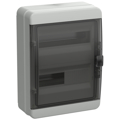 TEKFOR Корпус пластиковый КМПн-24 IP65 черная прозрачная дверь IEK