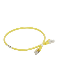 Шнур коммутационный RJ 45 - категория 6a - S/FTP - PVC - экранированный - 0,5 м - желтый
