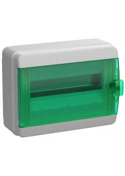 TEKFOR Корпус пластиковый КМПн-12 IP65 зеленая прозрачная дверь IEK
