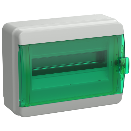 TEKFOR Корпус пластиковый КМПн-12 IP65 зеленая прозрачная дверь IEK