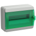 TEKFOR Корпус пластиковый КМПн-12 IP65 зеленая прозрачная дверь IEK