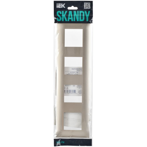SKANDY Рамка 4-местная SK-F04Sh шампань IEK