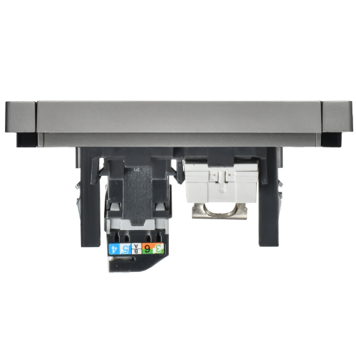 FORTE&PIANO Розетка двойная RJ11+RJ45 кат.5E FP535 сталь IEK FORTE&PIANO Розетка двойная RJ11+RJ45 кат.5E FP535 сталь IEK