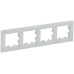 BRITE Рамка 4 -местная РУ-4-2-БрБ стекло белый IEK