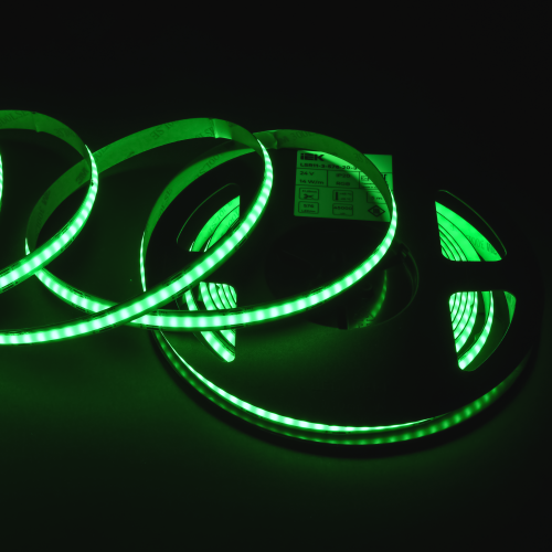 Лента светодиодная 5м COB 576LED/м 14Вт/м IP20 ширина 10мм 24В RGB IEK Лента светодиодная 5м COB 576LED/м 14Вт/м IP20 ширина 10мм 24В RGB IEK