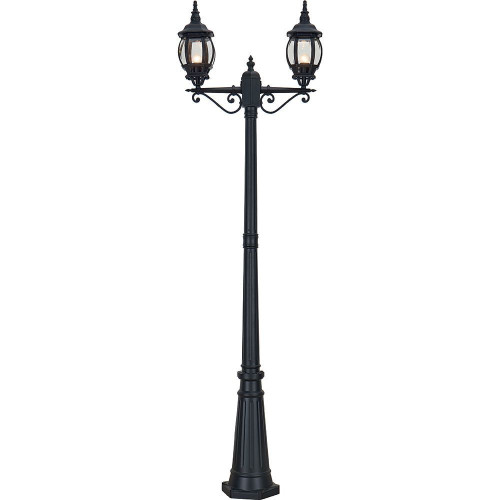 Светильник садово-парковый Feron 8114/PL8114 столб 2*100W E27 230V, черный