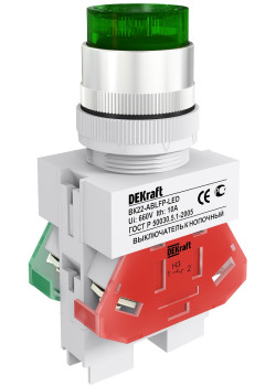 Выкл. кноп. ABLFP D22 LED зел. 24В AC/DC ВK-22