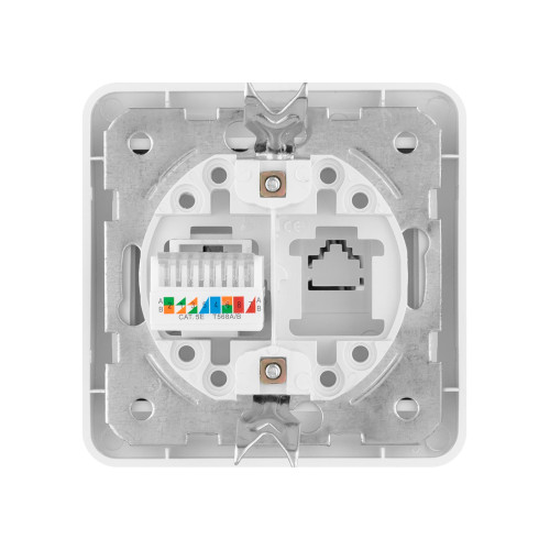 Розетка компьютерная RJ-45 белая Розетка компьютерная RJ-45 белая