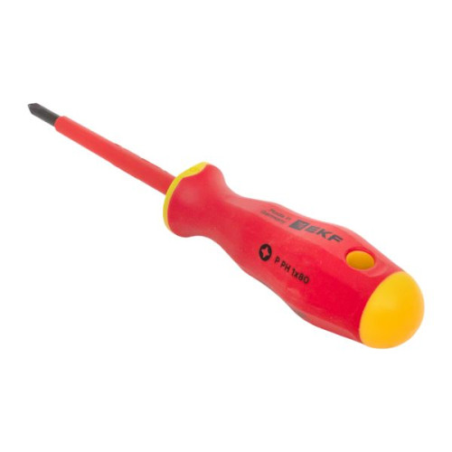 Отвертка Professional PH-FL1x80 мм VDE 1000В EKF Отвертка Professional PH-FL1x80 мм VDE 1000В EKF