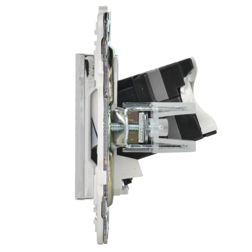 SKANDY Розетка компьютерная двойная RJ45 кат.5E SK-K03N металл никель IEK SKANDY Розетка компьютерная двойная RJ45 кат.5E SK-K03N металл никель IEK