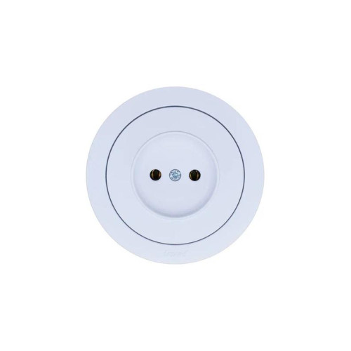 Розетка 1-м СП OSEN без заземл. ПБТ бел. LEZARD 743-0288-121B