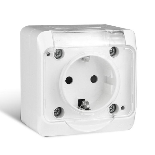 Розетка 1-м ОП Nix 16А IP54 250В с заземл. с прозр. крышкой бел. TOKOV ELECTRIC TKE-NX-R1Z-C01T-IP54 Розетка 1-м ОП Nix 16А IP54 250В с заземл. с прозр. крышкой бел. TOKOV ELECTRIC TKE-NX-R1Z-C01T-IP54