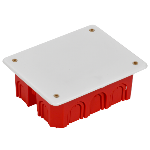 Коробка распаячная КМ41028 для полых стен безгалогенная (HF) 120х92х45мм с саморезами с крышкой и пластиковыми лапками IEK