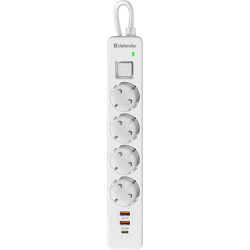 Сетевой фильтр Defender DFS 143 2м (4 розетки) белый (коробка)