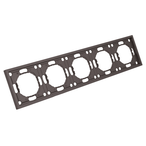 Рамка STEKKER, PFR00-5005-09 5-местная, серия Эмили, антрацит, soft touch Рамка STEKKER, PFR00-5005-09 5-местная, серия Эмили, антрацит, soft touch