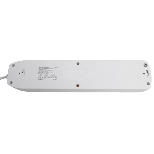 Удлинитель 4-местный c/з 3x1 мм2, 3 м, 250В, 10А, 2USB+1Type-C 2,4А, серия Home plus, белый STEKKER HM08-43-02 Удлинитель 4-местный c/з 3x1 мм2, 3 м, 250В, 10А, 2USB+1Type-C 2,4А, серия Home plus, белый STEKKER HM08-43-02