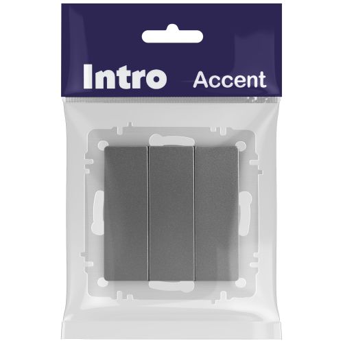 Выключатель 3-кл. СП Accent 6-106-07 10А IP20 250В AL/CU графит Intro Б0063544 Выключатель 3-кл. СП Accent 6-106-07 10А IP20 250В AL/CU графит Intro Б0063544