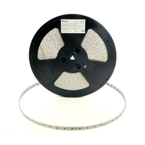 Лента светодиодная стабилизированная 120SMD(2835)/м 8Вт/м 48V 40000*10*1.22мм 3000К, IP20 LS420 FERON Лента светодиодная стабилизированная 120SMD(2835)/м 8Вт/м 48V 40000*10*1.22мм 3000К, IP20 LS420 FERON
