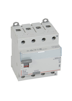ВДТ DX3 4П 40А A 300мА N справ LEGRAND