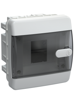 UNION Compact Корпус пластиковый ЩРВ-П-4 IP41 черная прозрачная дверь IEK