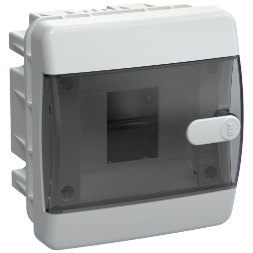 UNION Compact Корпус пластиковый ЩРВ-П-4 IP41 черная прозрачная дверь IEK