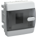 UNION Compact Корпус пластиковый ЩРВ-П-4 IP41 черная прозрачная дверь IEK