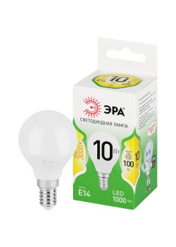 Лампа светодиодная GREEN LINE P45-10W-830-E14 GL 10Вт шар 3000К свет тепл. E14 Эра Б0067065