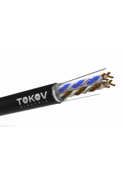 Кабель витая пара F/UTP 4х2х23AWG(0.57мм) кат.6 PE outdoor Fluke tested 305м (м) PRO TOKOV ELECTRIC TKP-C05-F-42-6-305-OD