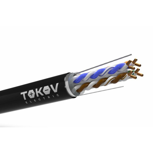 Кабель витая пара F/UTP 4х2х23AWG(0.57мм) кат.6 PE outdoor Fluke tested 305м (м) PRO TOKOV ELECTRIC TKP-C05-F-42-6-305-OD