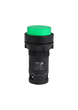 Кнопка с подсветкой OptiSignal Compact D22 C7-PL-B301 зеленая 1НЗ 24 В AC/DC XB7NW33B2