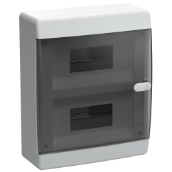 UNION Compact Корпус пластиковый ЩРН-П-18 IP41 черная прозрачная дверь IEK