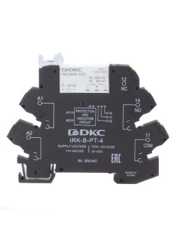 Реле интерфейсное, 1CO, ком. ток 6А, AgSnO2, напряжение 110V AC/DC, push-in клеммы.