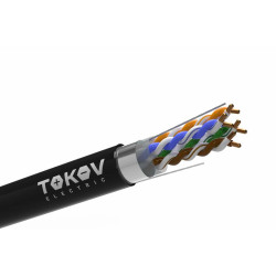 Кабель витая пара F/UTP 4х2х24AWG(0.52мм) кат.5E PE outdoor Fluke tested 305м (м) PRO TOKOV ELECTRIC TKP-C05-F42-5E-RU-OD