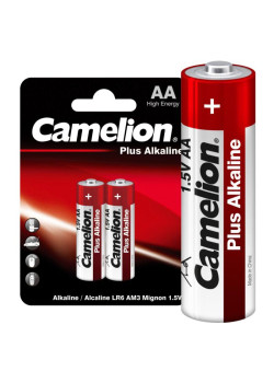 Элемент питания алкалиновый AA/LR6 1.5В Plus Alkaline LR6-BP2 BL-2 (блист.2шт) Camelion 1652