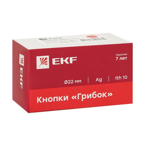 Кнопка BS542 поворотная красная грибок NC IP65 EKF
