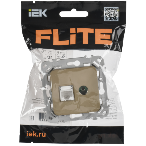 FLITE Розетка 2-местная RJ45/TV категория 5Е UTP РКТВ5е-2-0-ФлХ хаки IEK FLITE Розетка 2-местная RJ45/TV категория 5Е UTP РКТВ5е-2-0-ФлХ хаки IEK