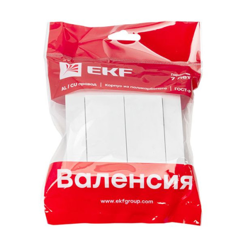 Валенсия выключатель 2-кл. 10А белый EKF Валенсия выключатель 2-кл. 10А белый EKF