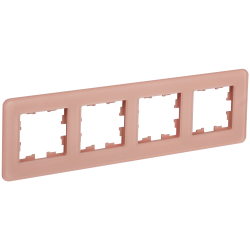 BRITE Рамка 4-местная РУ-4-2-Бр стекло дымчатый RE IEK