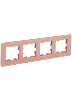 BRITE Рамка 4-местная РУ-4-2-Бр стекло дымчатый RE IEK