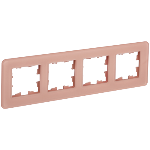 BRITE Рамка 4-местная РУ-4-2-Бр стекло дымчатый RE IEK