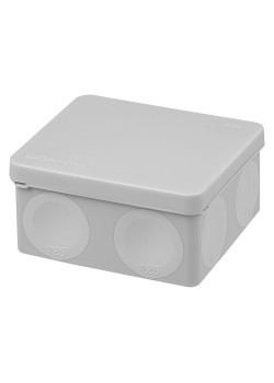 Коробка расп., двухкомп. для прямого монтажа ОП 100х100х50 мм, IP66, 8 вх., HF, серая, (10 шт) TDM