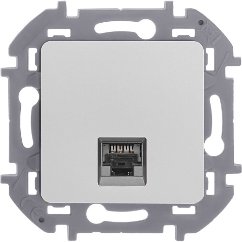 INSPIRIA Розетка компьютерная RJ45 категория 6 UTP алюминий INSPIRIA Розетка компьютерная RJ45 категория 6 UTP алюминий