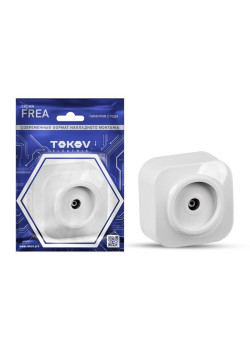 Розетка телевизионная TV 1-м ОП Frea IP20 АБС-пластик бел. TOKOV ELECTRIC TKE-FR-A1C-C01
