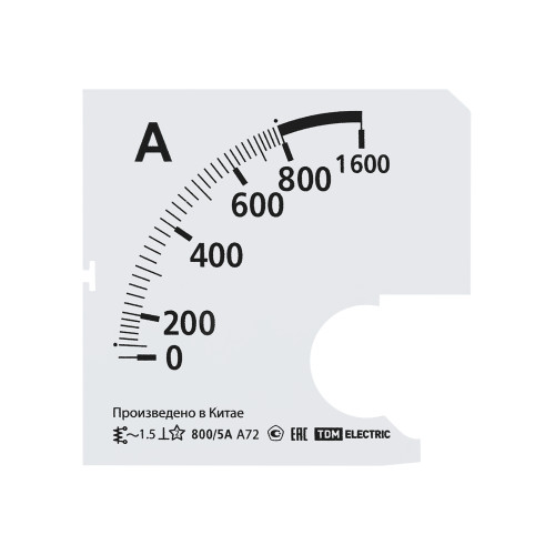 Шкала Ш72 800/5А-1,5 (для А72 Х/5А) TDM Шкала Ш72 800/5А-1,5 (для А72 Х/5А) TDM